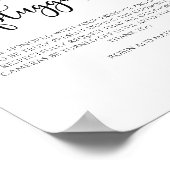 赤面と桃のフローラ、差し込み式の標識 ポスター (角)