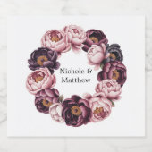 赤面と梅牡丹リース結婚ズ スパークリングワインラベル (シングルラベル)