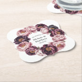 赤面と梅牡丹リース結婚ズ ペーパーコースター (アングル)