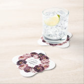 赤面と梅牡丹リース結婚ズ ペーパーコースター (インサイチュ)