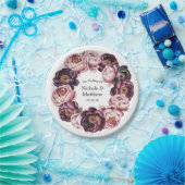 赤面と梅牡丹リース結婚ズ ペーパープレート (パーティー)