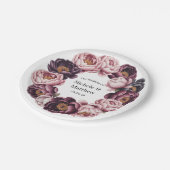 赤面と梅牡丹リース結婚ズ ペーパープレート (アングル)