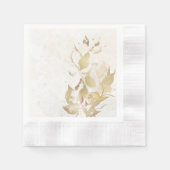 赤面と植物性ゴールデン離れ紙ナプキン 縁ありカクテルナプキン (正面)