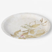 赤面と植物黄金の離れ紙プレート ペーパープレート (アングル)