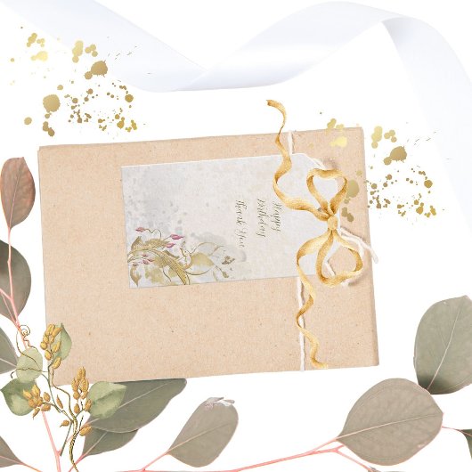 赤面と植物黄金離れのラベル ギフトタグ