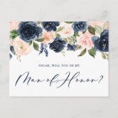 赤面と海軍のフローラは私の名誉の男になる ポストカード (正面)