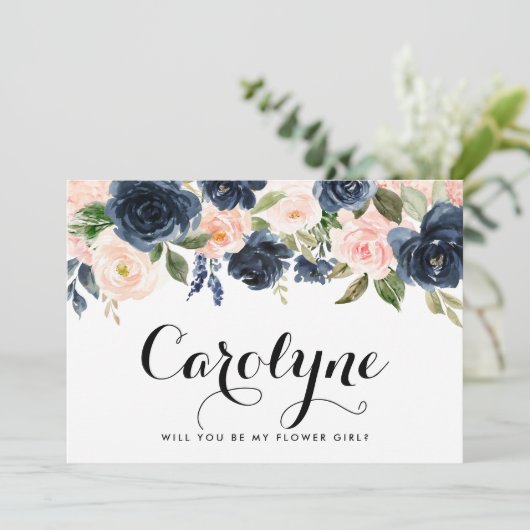 赤面と海軍の花が私の花の女の子 案内状 (スタンド正面)