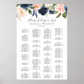 赤面と海軍の花アルファベットの座席表 ポスター (正面)