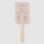 赤面と海軍の花 |グレー結婚式 プログラムファン ハンドファン (裏面)