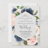 赤面と海軍の花 |ライトグレイ結婚ズ 招待状 (正面)