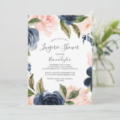 赤面と海軍の花 |白いランジェリーシャワー 招待状 (スタンド正面)