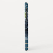 赤面と海軍の花 |青パーソナライズされた名 Case-Mate iPhoneケース (裏面/左)