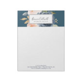 赤面と海軍の花 | Blue 8.5 x 11インチビジネス ノートパッド (回転)