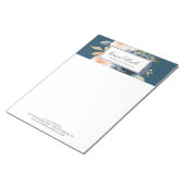 赤面と海軍の花 | Blue 8.5 x 11インチビジネス ノートパッド (アングル)