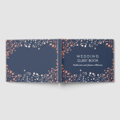 赤面と海軍フローラ赤ちゃんの息結婚の ゲストブック (全面)