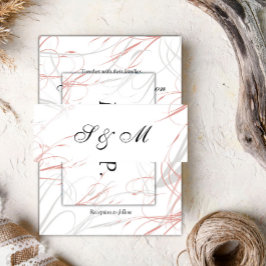 赤面と灰色の渦巻結婚き 招待状ベリーバンド