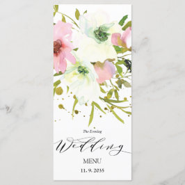 赤面と白のバラと金ゴールドのスプラッシュ メニュー