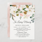 赤面と白の花を愛の供養に 招待状 (正面/裏面)