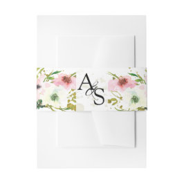 赤面と白バラの金ゴールド結婚スプラッシュ 招待状ベリーバンド