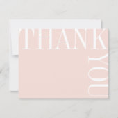 赤面と白モダン大文字ありがとう サンキューカード (正面)