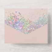 赤面と紙吹雪スイート16オールインワン招待状 オールインワン招待状 (裏面)