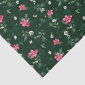 赤面と緑のクリスマスウォーターカラーの花 薄葉紙 (詳細)