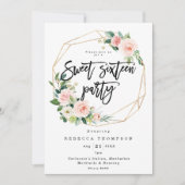 赤面と緑のボホーモダンスイート16 招待状 (正面)