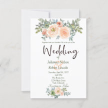 赤面と緑の水色のフローラ結婚のinvitati