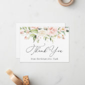 赤面と緑Thank You Note Card ノートカード (正面/裏面インサイチュ)