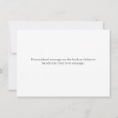 赤面と緑Thank You Note Card ノートカード (裏面)