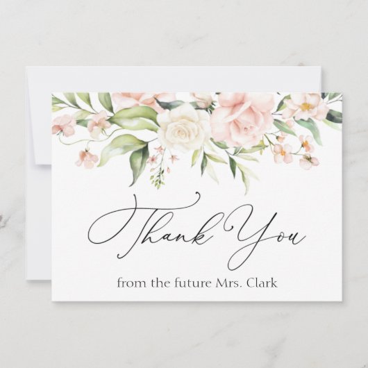 赤面と緑Thank You Note Card ノートカード (正面)