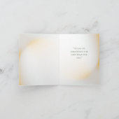 赤面と薄紫フローラ、金ゴールドクロスバプテスマの招待 招待状 (内部)