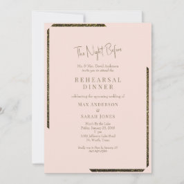 赤面と金ゴールドが前夜を眩ませる 招待状