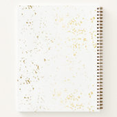 赤面と金ゴールドのキラキラベーカリーベーキング器具 ノートブック (裏面)