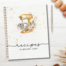 赤面と金ゴールドのキラキラベーカリーベーキング器具 ノートブック