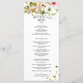 赤面と金ゴールドのスプラッシュ付き白いバラ メニュー