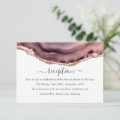 赤面と金ゴールドアゲート結婚式レセプション エンクロージャーカード (スタンド正面)