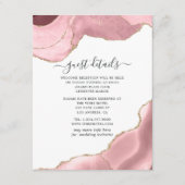 赤面と金ゴールドアゲ結婚ートズゲスト詳細 エンクロージャーカード (正面)