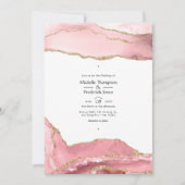 赤面と金ゴールドアゲ結婚ート 招待状 (正面)