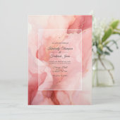 赤面と金ゴールドイ結婚ンク 招待状 (スタンド正面)