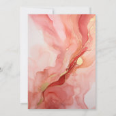 赤面と金ゴールドイ結婚ンク 招待状 (裏面)