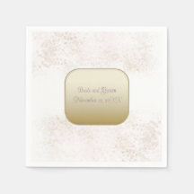 赤面と金ゴールドエレガントウェディングナプキン