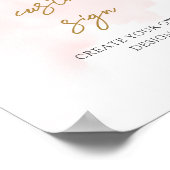 赤面と金ゴールドカスタム独自の看板を作成 ポスター (角)