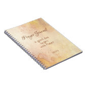 赤面と金ゴールドスプラッシュバイブルパーソナライズされた祈りの言葉 ノートブック (右側)
