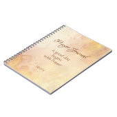 赤面と金ゴールドスプラッシュバイブルパーソナライズされた祈りの言葉 ノートブック (左側)