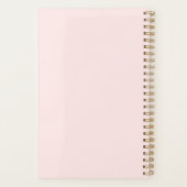 赤面と金ゴールドパーソナライズされたフィットネス プランナー手帳 (裏面)