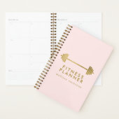 赤面と金ゴールドパーソナライズされたフィットネス プランナー手帳 (ディスプレー)