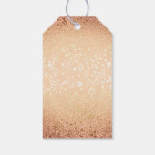 赤面と金ゴールドフローラヴィンテージ結婚式ありがとう ギフトタグ (裏面)