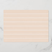 赤面と金ゴールドフローラ写真の生誕発表 箔招待状 (裏面)