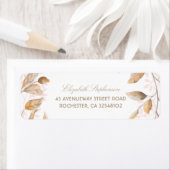 赤面と金ゴールドブランチVintage結婚式 ラベル (インサイチュ)